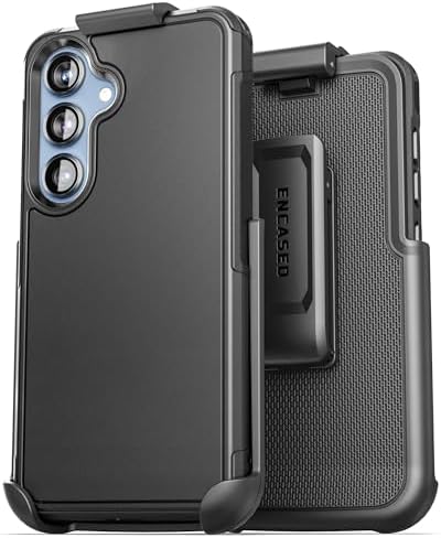 Encased for Samsung Galaxy A16 5G Case with Belt Clip, Challenger Series Dual-Layer Protection and Phone Holster Black