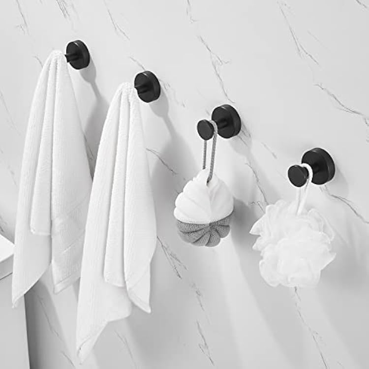 Adrinfly Bathroom Hardware Set, Round Base Wall Hanging Towel bar Bathroom Accessories Set