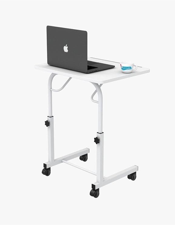 Depolife Tekerlekli Notebook Laptop Çalışma Sehpası Eğim Ve Yükseklik Ayarlı Akrobat Ders Yemek Çekyat Masası