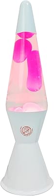 16 Inch Liquid Motion Lamp, Transparent Magma Motion Lamps with Pink Wax, Relaxing Night Light Home Decor for Contemplation, Suitable for Living Room Bedroom Office