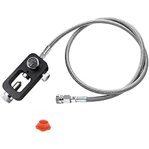 DIN Valve Scuba Adapter, PCP Tank Connector, Paintball Fill Station, HPA Tank Filler, Up to 4500 PSI, 36" Metal Braided Hose, Stronger Than Rubber, First Choice for Holidays, Black