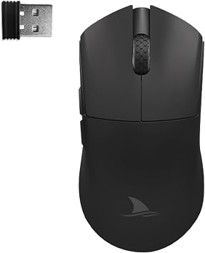 Darmoshark M3 Pro Wireless Gaming Mouse,Tri-Mode 2.4G/USB-C/Bluetooth Mouse Up to 26KDPI,PAW3395 Optical Sensor Lightweight 55g,8 programmable Button 500MAh Battery Life,Computer Mouse for LaptopB