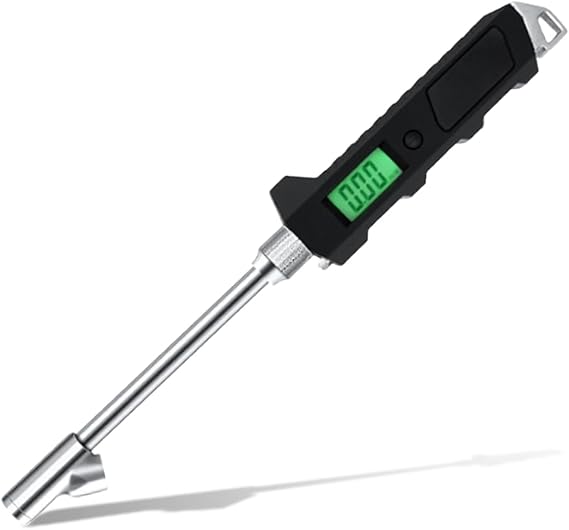 JOYCOURT Digital Tire Pressure Gauge 230 PSI, Stainless Steel Dual Head | Tire Gauge for Truck RV, Heavy Duty Tire Pressure Gauge with Backlit LCD and Flashlight for Easy and Accurate Reading