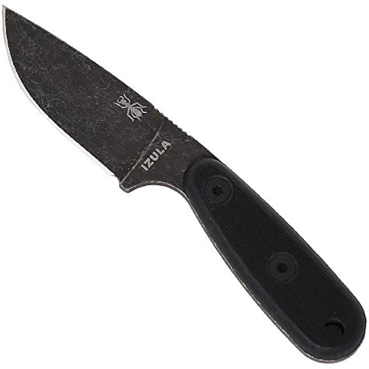 ESEE Knives Izula-B-BO wHandle, Molded Polymer Sheath, and Clip Plate Black G10