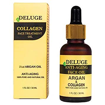 Collagen Face Oil With Argan Oil 100% Natural Fine Lines, Wrinkles, Anti- Aging Facial Oil. Smoothing And Firming Skin Care Treatment, Natures Most Potent Botanical Ingredients