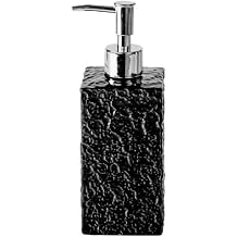 Bathroom Bathroom Ceramic Empty Bottle Soap Dispenser for Dispensing Laundry Detergent Body Wash Liquid Pump Bottle(Black)