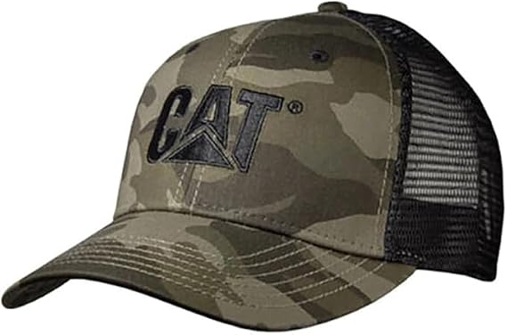 Caterpillar Equipment Structured Camo Snapback Mesh Cap/Hat