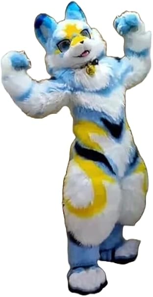 Professional White Wolf Fox Anime Fursuit Teenager Adult Size Birthday Party Mascot Costume Fursuit Furry Costume Birthday Party Fancy Dress Halloween Cosplay Birthday Party Cosplay Gift