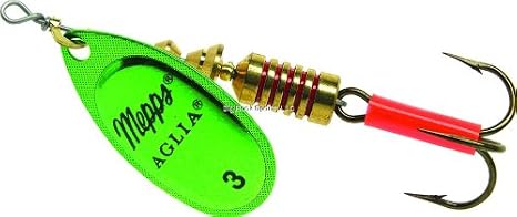 Mepps Aglia - Plain trbl, Green platium