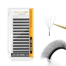 NAGARAKU 4D W Shape Eyelash Extension Supplies Natural Soft Volume 0.07mm C curl 9mm Premade Fans Faux Mink Matte Black Cluster Easy Fanning False Lashes