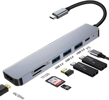 Daytona Cf-17 7in1 Type-C HDMI 4K Usb Sd tf Converter Adapter