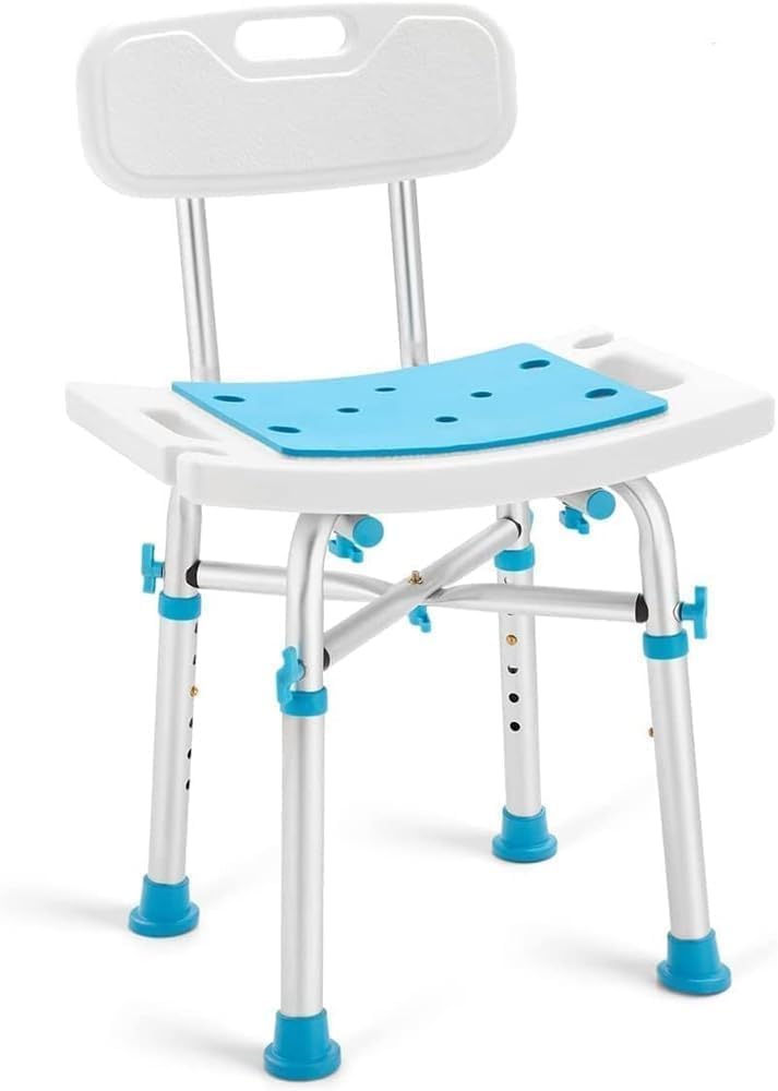 Health Line Massage Products Shower Stool for Narrow Bathtub, Small Bath Chair for Inside Shower, Heavy Duty Padded Shower Tub Seat for Bariatric, Seniors, Disabled, Handicap Reinforced 500LB