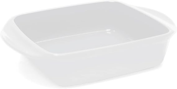 Chantal Classic 8 inch Ceramic Square Baker, 2 quart, White