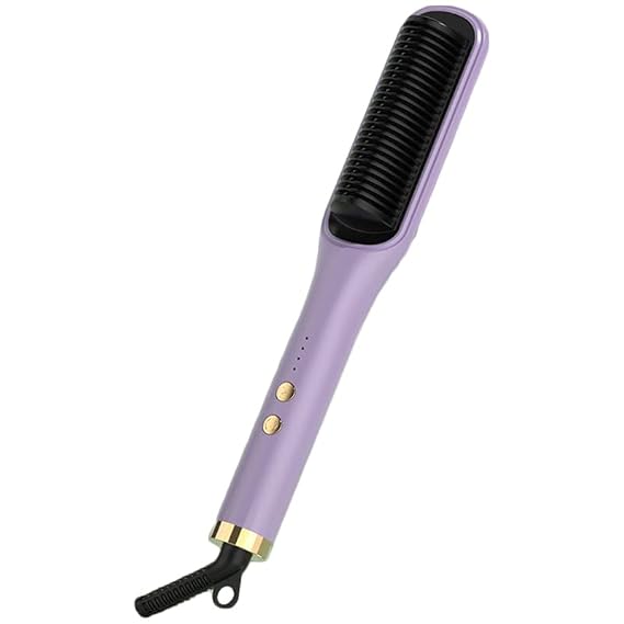 Hair Straightener Brush, Portable Straightening Brush, Adjustable Temperature, Hair Straightening Brush, Fast Heating, Anti scalding, for Salon and Home, Reduced Styling Time