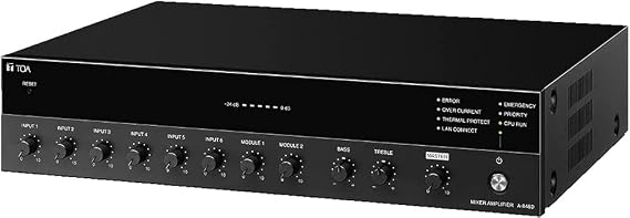 Toa A-848D Mixer/digital Amplifier - 480w - Six Audio Input 2 Slots For 900 Series