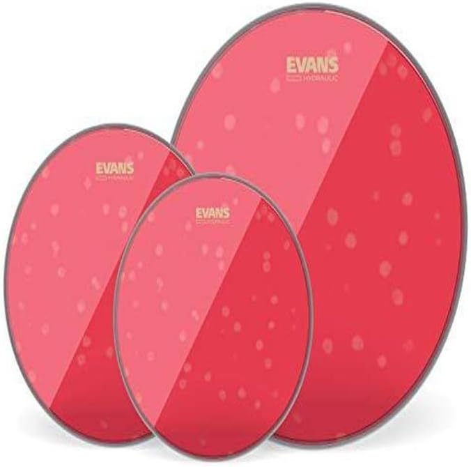 Evans Drum Heads - Hydraulic Red Rock Pack (10", 12", 16") with 14" UV1 Coated Snare Head