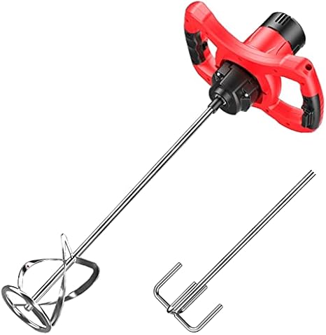 Concrete Mixer Handheld Mortar Mixer 3980W with 6 Speed Adjustment and Stainless Steel Paddle