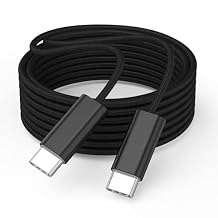 Articona USB 5 Cable 6FT/2M, Long Braided USB C to USBC Cable 240W Charging,80Gbps Data Transfer,Up to 120Gbps Bandwidth for 16K/Dual 8K Displays, Compatible with USB4, and USBC, Black