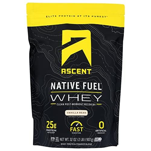Ascent Native Fuel Vanilla Bean Whey Protein Powder Blend Vanilla Bean - 2 lbs Pack of 1