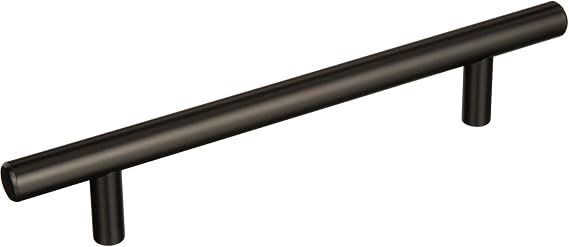 Amerock | Cabinet Pull | Black Bronze | 5-1/16 inch (128 mm) Center-to-Center | Bar Pulls | 1 Pack | Drawer Pull | Drawer Handle | Cabinet Hardware