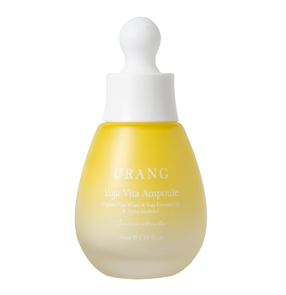 URANG Yuja Vita Ampoule Premium K-beauty Organic Serum Supports Tone Up & Blemish Minimizing Treatment With Yuja and Hyaluronic Acid Korean Skin Care 1.18 Fl oz 100% Natural