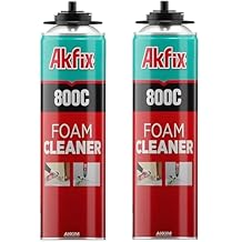 Akfix 800C Insulation Spray Foam Gun Cleaner - Great Sealant Remover, Dissolves Spray Polyurethane Foam | 1 Pack, 16.9 oz. | Foam Gun NOT Included