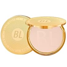 BLUE LOVE Pressed Powder Foundation - Lightweight, Oil-Free Compact Makeup, Medium to Full Coverage, Matte Finish, Shine Control, Long Lasting - For All Skin Types (Natural)