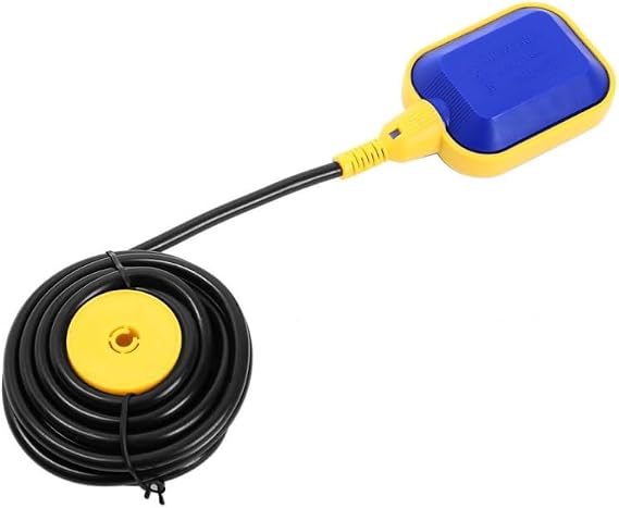 Estink Float Switch, 5M/16.4ft Cable Water Level Controller Rectangular Float Switch Water Level Control Sensor AC 220V 15(8) A for Water Tank, Sump Pump