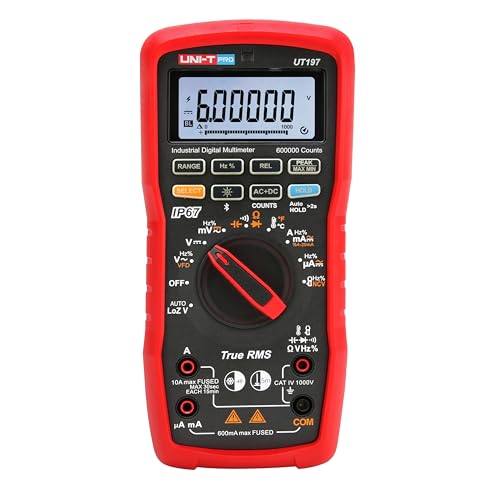 UNI-T UT197 Multimeter 600000 Count Industrial multimeter 5 and a Half Digit True RMS Meter 1000V 10A multimetro Anti-EMC interferenceTester UT197