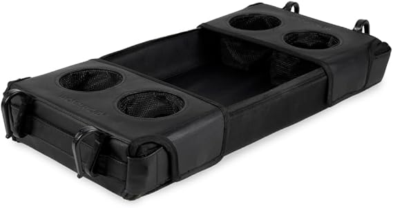 WONDERFOLD Flex Snack Tray for W4 Stroller Wagon with Convertible Cup Holders & Adjustable Sidewalls to Maximize Space, Easy to Install, Easy to Clean