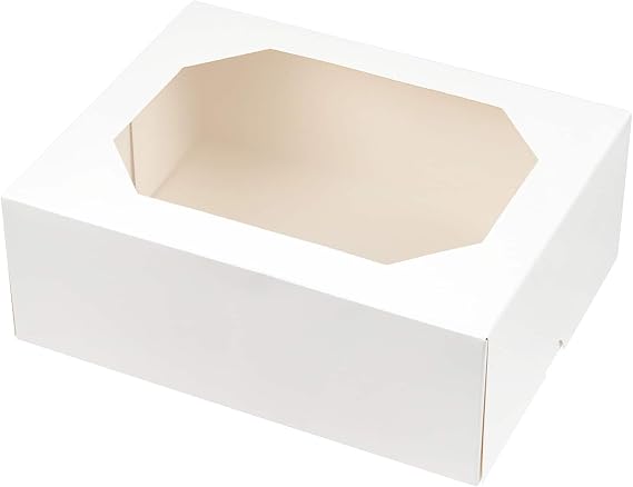 Celebrate It 9.5" White Window Treat Boxes, 6 Packs: 3 ct. (18 total)