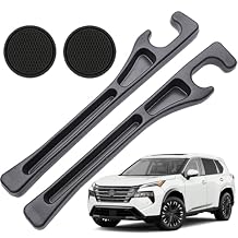 Pukonger Car Seat Gap Filler Compatible with Nissan Rogue Accessories Seat Gap Plug Blocker with Storage Slot Organizer Non-Slip Car Cup Holder Coaster 2 Pack Black