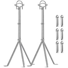 Heavy-Duty Antenna Wall Mount,Windproof Stand Off Wall Mast Mounting Clamps,1 Pair with Expansion Bolts (1 Pair Mount ( 3-Leg + 3-Leg), 26 Inch)