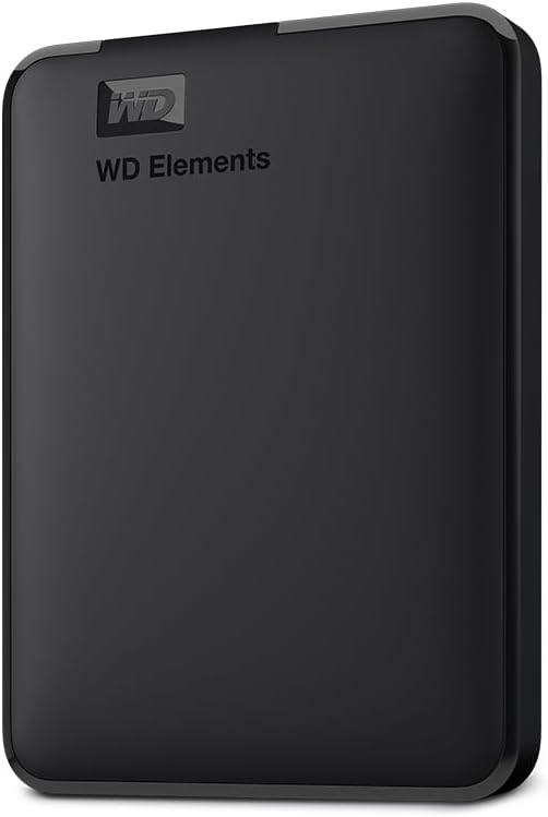 WD 2TB Elements portable external hard drive, USB 3.0 interface, portable external storage, Plug-and-Play, SuperSpeed USB 3.2 Gen 1, Formatted for PC and Mac, Black