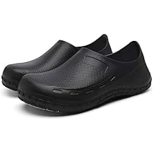 ZEENXIUYA Chef Shoes for Men Non Slip Work Shoes with Insole Comfortable Kitchen Clogs for Food Service Nurse Shoe Black