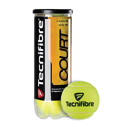Tecnifibre Tennis Balls - Hard Court, 3 Balls Per Can, 24 Cans 72 Balls - USTA & ITF Approved