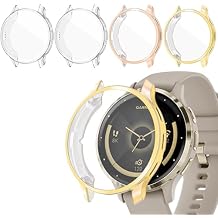 4 Pack for Garmin Venu 3 45mm Screen Protector Case, Soft TPU Bumper Full Coverage Protective Accessories