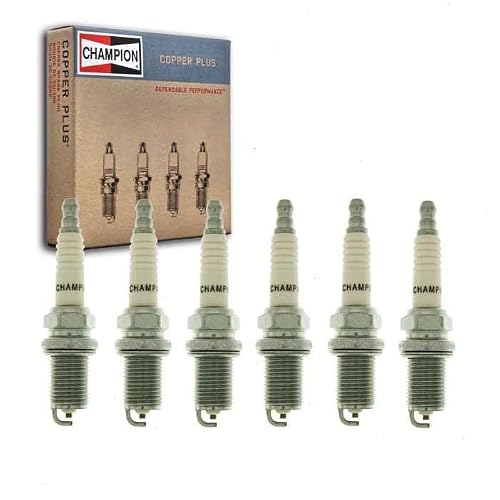 6 pc Champion Copper Plus Spark Plugs compatible with Hyundai Sonata 3.3L V6 2006-2010