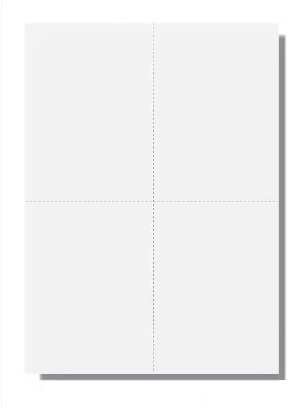 Federal Security Mandated 7-Feature Laser-Print Business Forms w Mid Vrt & Hrz Perforations, Off-White 8.5" x 11" 24-lb Paper (SGP-23) - 1,000 Sheets