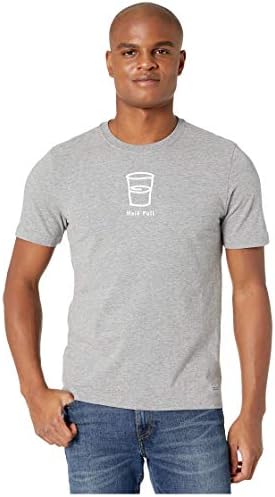 Life is Good. Mens Crusher Tee Half Full
