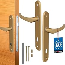 KOTARBAU Door Handle 72 mm Left Right Deadlock 5 Colour Door Fitting Door Handle Handle Set Room Door Long Plate Aluminium