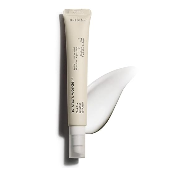 haruharu Black Rice Bakuchiol Eye Cream, 0.67 fl.oz, Wrinkle Care, Vegan