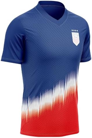 2024-25 USA Soccer Jersey - Lightweight Sublimated Design, Interlock Play Fresh Tech, Comfortable Unisex Fit
