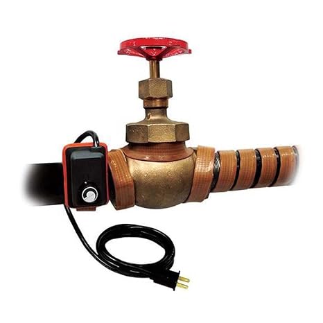 BriskHeat HSTAT301004 XtremeFLEX HSTAT Silicone Rubber Heating Tape With Adjustable Thermostat Controller, W x L: 3 x 48-Inch, 120VAC