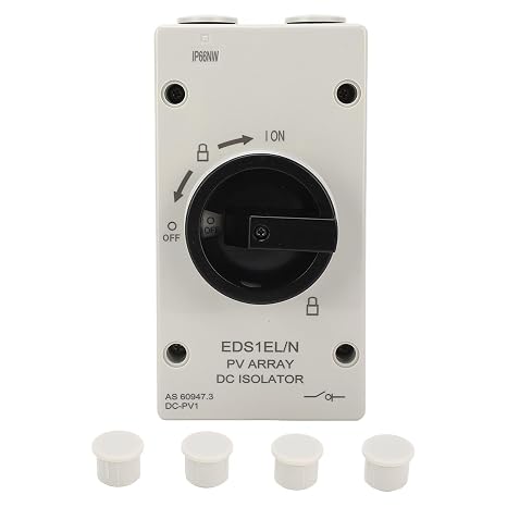 Topyond PV DC Quick Disconnect Switch, 32A IP66 Waterproof Solar Disconnect Switch, Flame Retardant Solar Combiner Box 1000V for Solar Power System, Off/On-Grid Solar System, RV and Boats