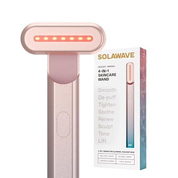 Solawave 4-in-1 Red Light Therapy Wand for Face & Neck, Ombre