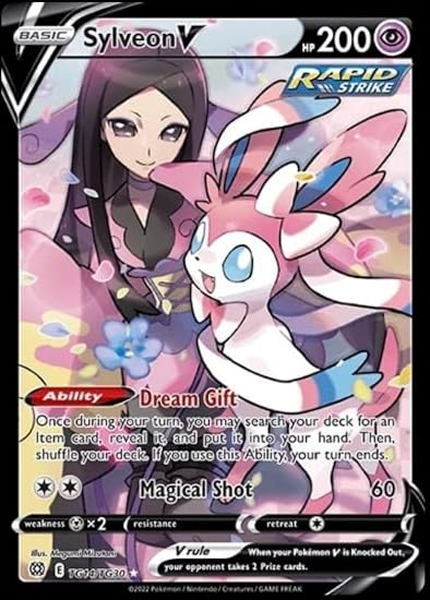 Sylveon V - TG14/TG30 - Brilliant Stars - Trainer Gallery Pokemon Card - Full Art