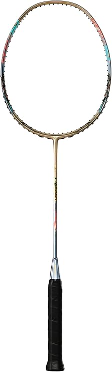 Badminton Racket Full Carbon Professional Badminton Set High Tension 18-35lbs 4U Continuous Smash for Speed Singles/Rear-Court Doubles-Chocolate Mocha (Get Strung)