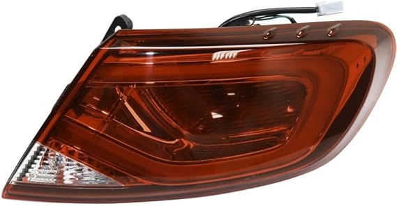 JLEJIANI Tail Light Right Outer Clear Red Lens for Chrysler 200 2015-2016