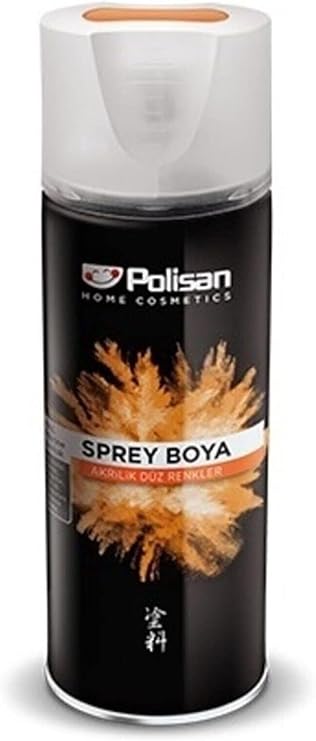 Polisan Akrilik Sprey Boya Mat Siyah (Ral9004) 400 Ml